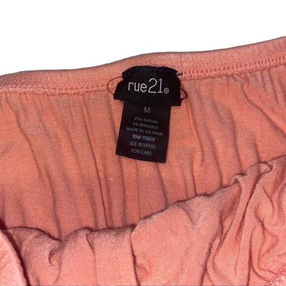 Rue21 Blush Pink Strapless Tiered Blouse - Picture 2 of 2